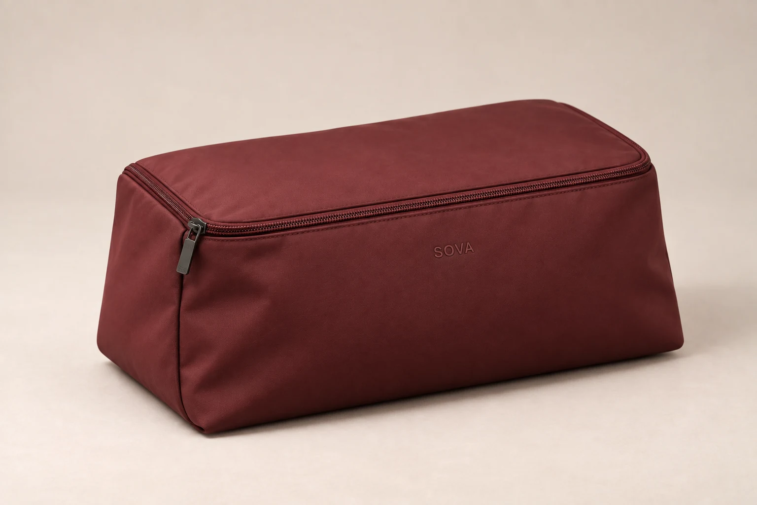 Closed Burnt Cherry SOVA removable shoe pouch